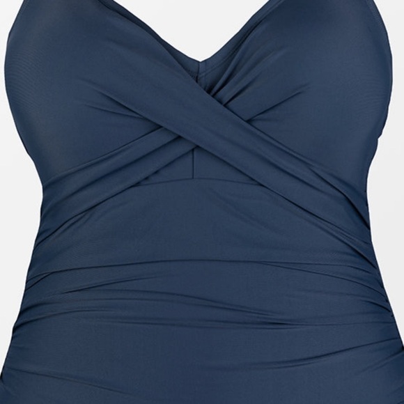 Navy Blue One-Piece Swimwear Size OX (a fit between Xxl & 1X) NWT - Picture 5 of 11